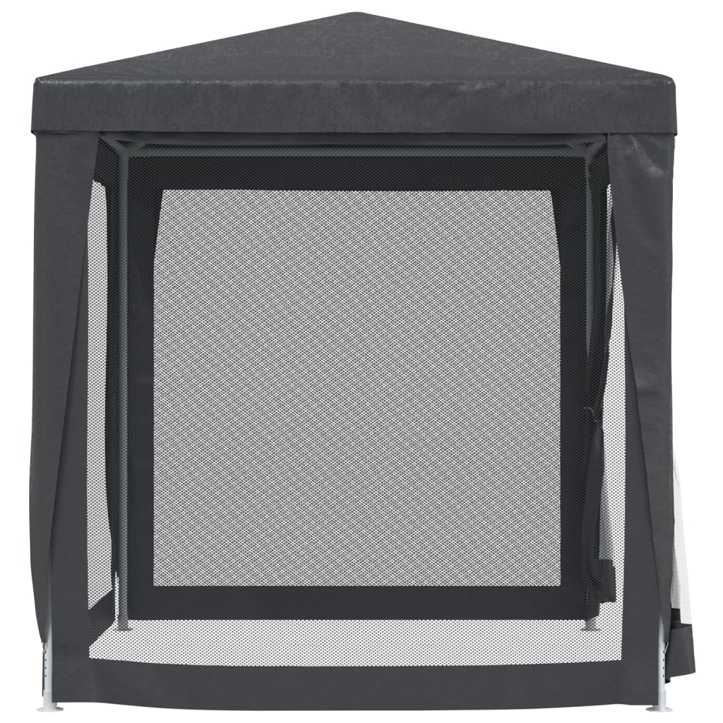 Festtelt Med 4 Sidevegger Av Netting Antrasitt 2X2 M Hdpe