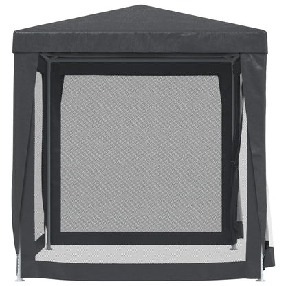 Festtelt Med 4 Sidevegger Av Netting Antrasitt 2X2 M Hdpe