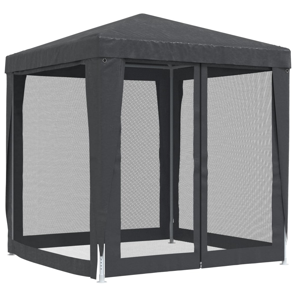 Festtelt Med 4 Sidevegger Av Netting Antrasitt 2X2 M Hdpe