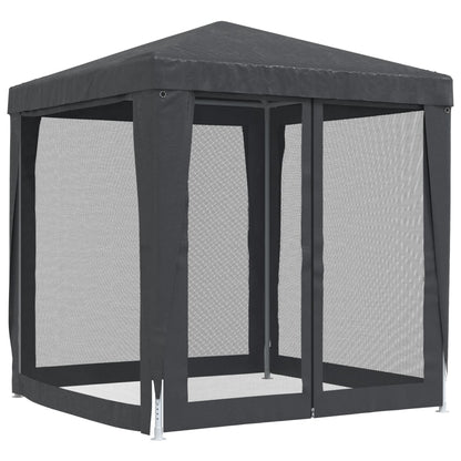 Festtelt Med 4 Sidevegger Av Netting Antrasitt 2X2 M Hdpe