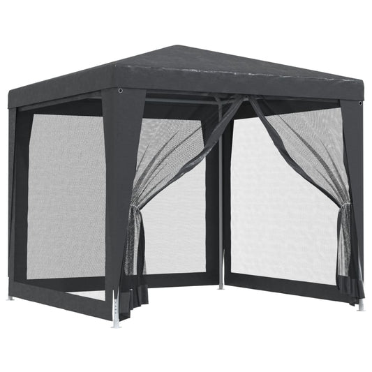 Festtelt Med 4 Sidevegger Av Netting Antrasitt 2,5X2,5 M Hdpe