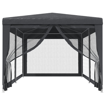 Festtelt Med 6 Sidevegger Av Netting Antrasitt 3X6 M Hdpe