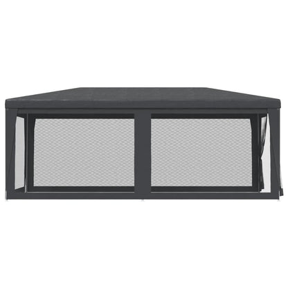 Festtelt Med 6 Sidevegger Av Netting Antrasitt 3X6 M Hdpe