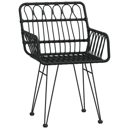 Hagestoler Med Armlener 2 Stk Svart 56X64X80 Cm Pe Rotting