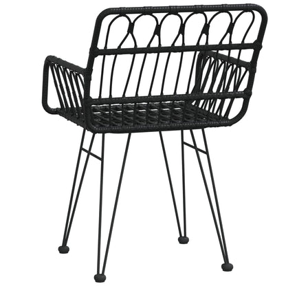 Hagestoler Med Armlener 2 Stk Svart 56X64X80 Cm Pe Rotting