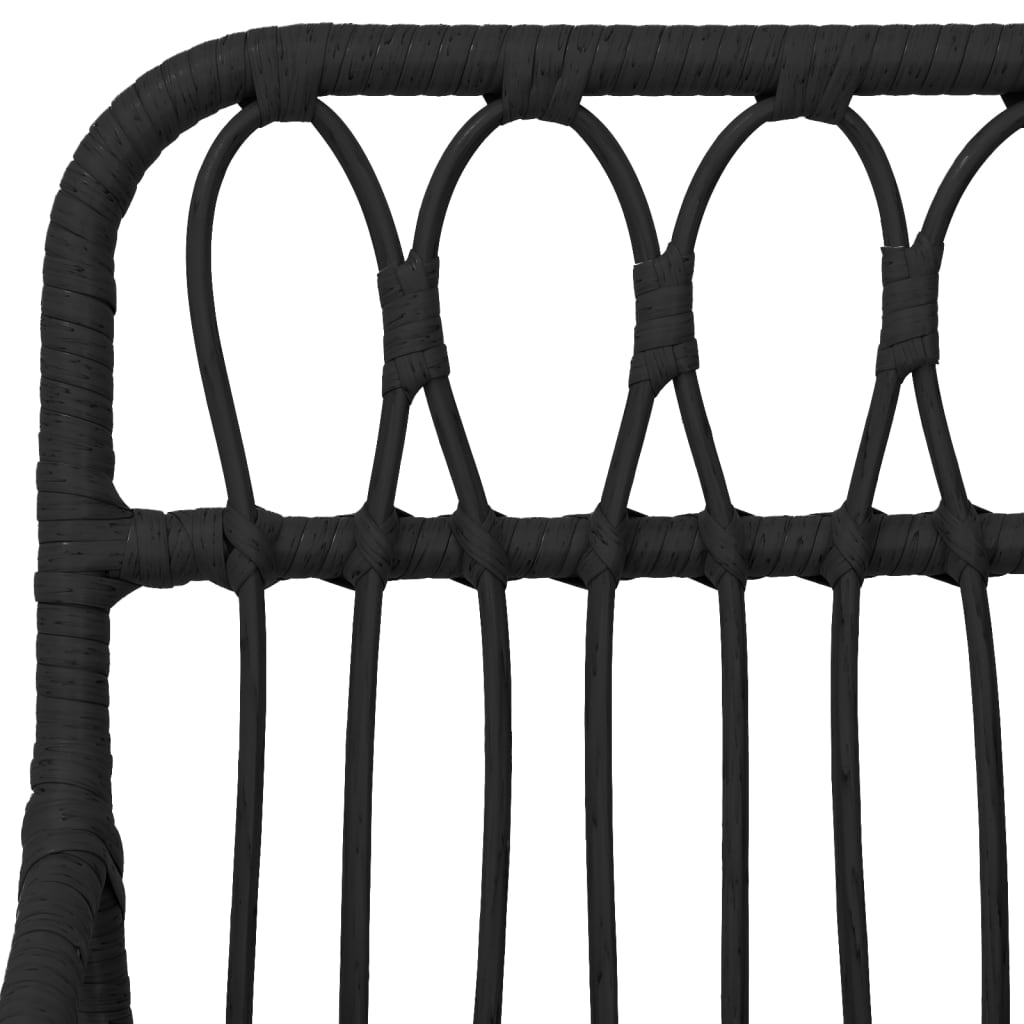 Hagestoler Med Armlener 2 Stk Svart 56X64X80 Cm Pe Rotting