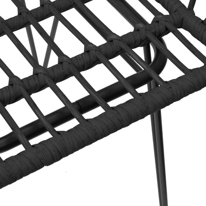 Hagestoler Med Armlener 2 Stk Svart 56X64X80 Cm Pe Rotting