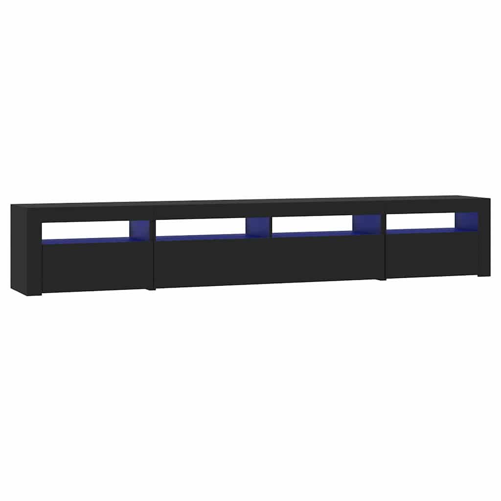 Tv-Benk Med Led-Lys Svart 240X35X40 Cm