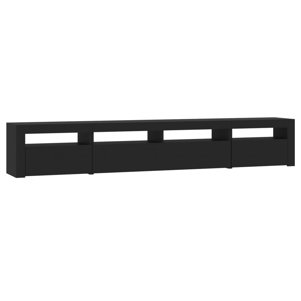 Tv-Benk Med Led-Lys Svart 240X35X40 Cm