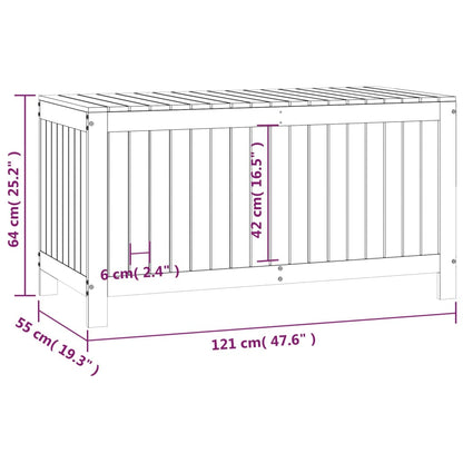 Putekasse Svart 121X55X64 Cm Heltre Furu