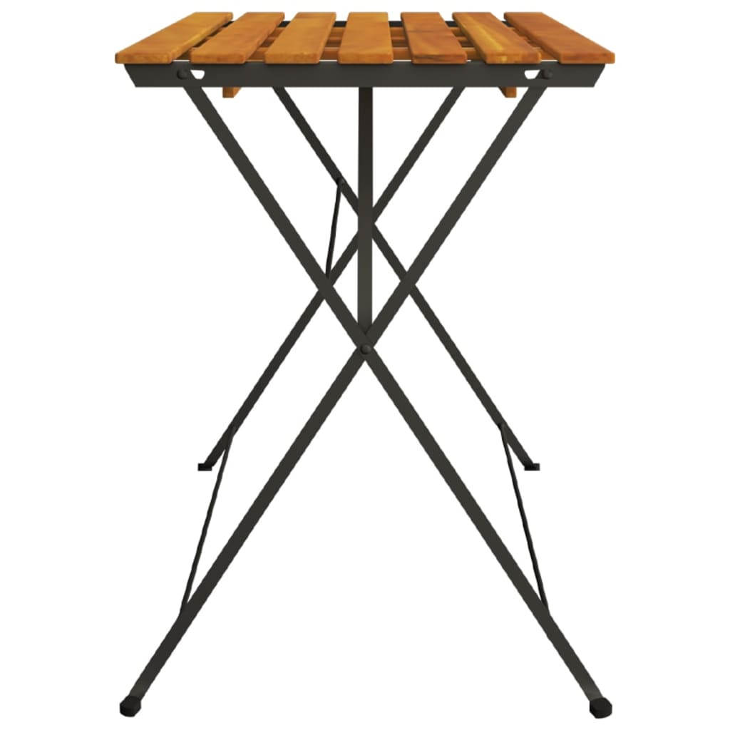 Sammenleggbart Bistrobord 100X54X71 Cm Heltre Akasie Og Stål