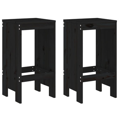 Barkrakker 2 Stk Svart 40X36X75 Cm Heltre Furu