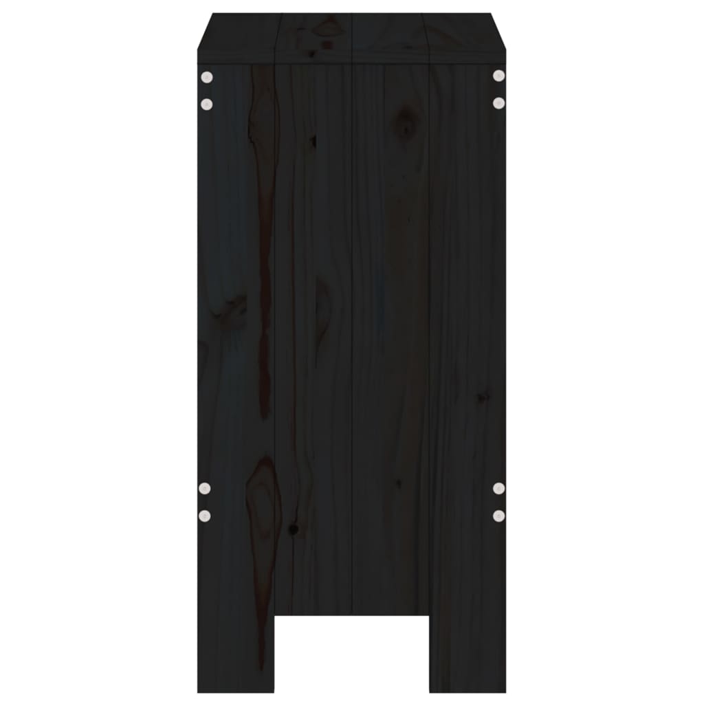 Barkrakker 2 Stk Svart 40X36X75 Cm Heltre Furu