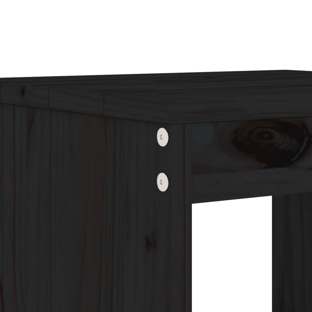 Barkrakker 2 Stk Svart 40X36X75 Cm Heltre Furu