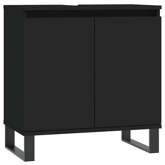 Servantskap Svart 58X33X60 Cm Konstruert Tre