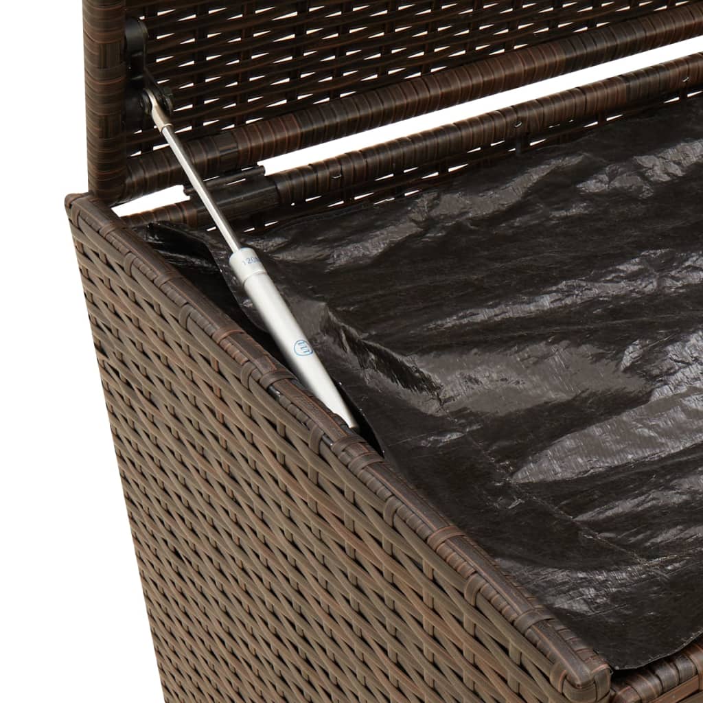 Putekasse Med Hjul Brun 190L Cm Polyrotting