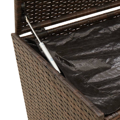 Putekasse Med Hjul Brun 190L Cm Polyrotting