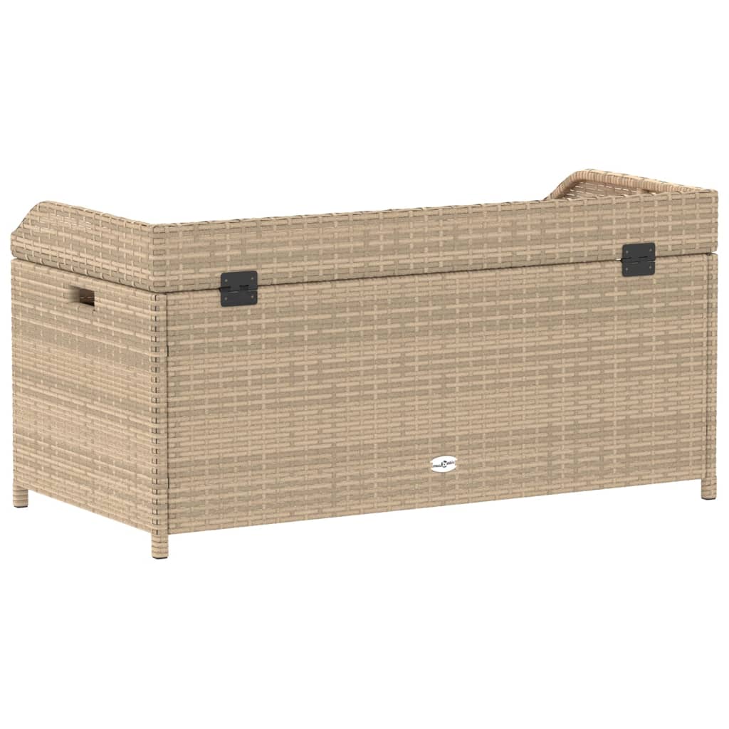 Oppbevaringsbenk Beige 100X50X52 Cm Polyrotting Og Akasie