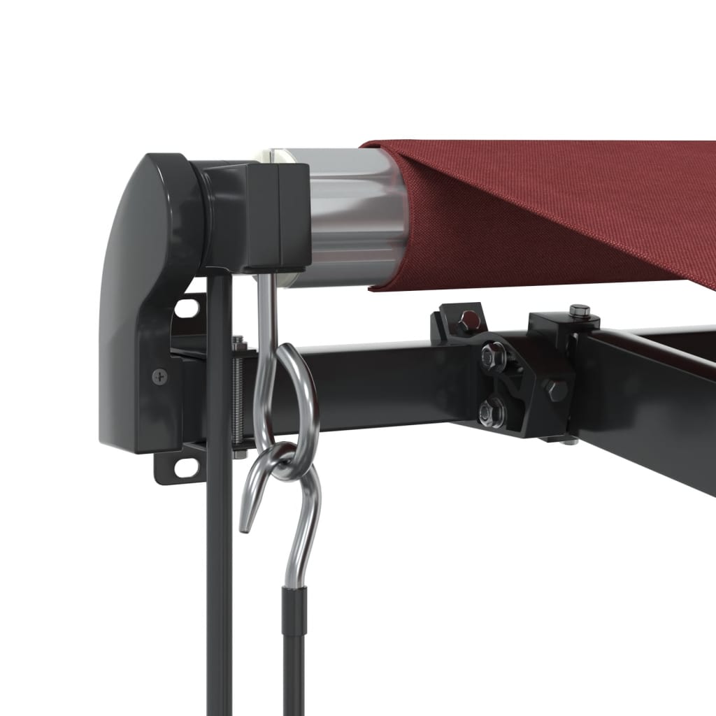 Automatisk Uttrekkbar Markise Med Led Burgunder 450X350 Cm