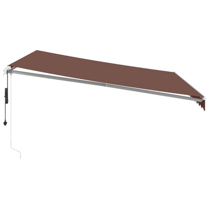 Automatisk Uttrekkbar Markise Brun 400X350 Cm