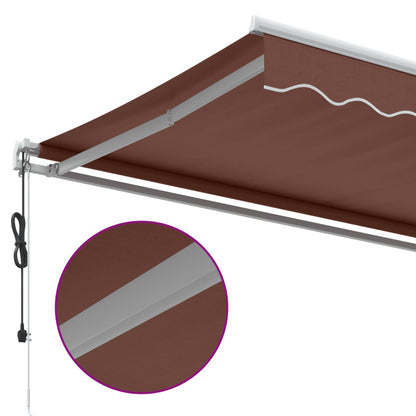 Automatisk Uttrekkbar Markise Brun 400X350 Cm