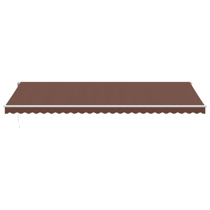 Automatisk Uttrekkbar Markise Med Led Brun 600X350 Cm