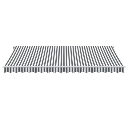 Automatisk Uttrekkbar Markise Led Antrasitt Og Hvit 450X300 Cm