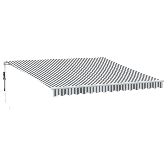 Automatisk Uttrekkbar Markise Led Antrasitt Og Hvit 400X350 Cm