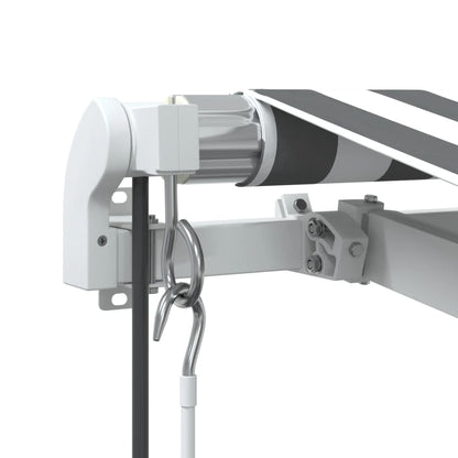 Automatisk Uttrekkbart Markise Antrasitt Og Hvit 600X350 Cm
