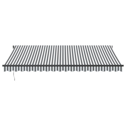 Automatisk Uttrekkbar Markise Led Antrasitt Og Hvit 450X350 Cm