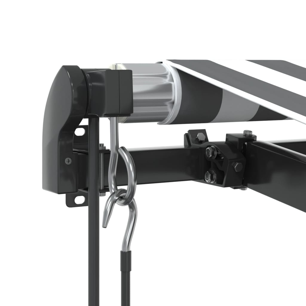 Automatisk Uttrekkbar Markise Led Antrasitt Og Hvit 450X350 Cm