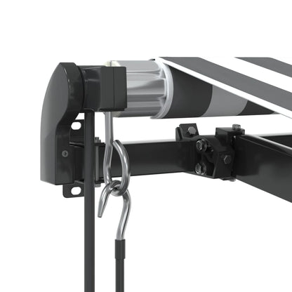 Automatisk Uttrekkbar Markise Led Antrasitt Og Hvit 450X350 Cm