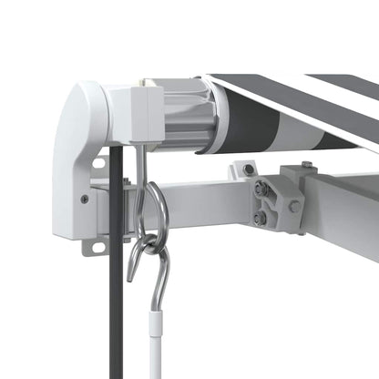 Automatisk Uttrekkbart Markise Antrasitt Og Hvit 400X300 Cm