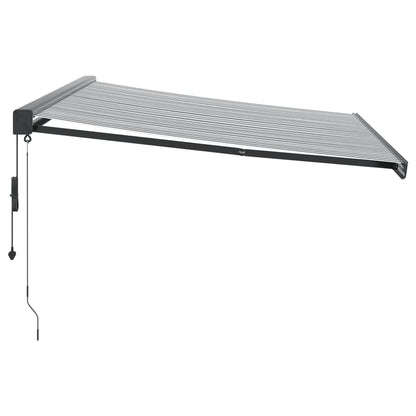 Uttrekkbar Markise Antrasitt Og Hvit 4X3 M Stoff Og Aluminium
