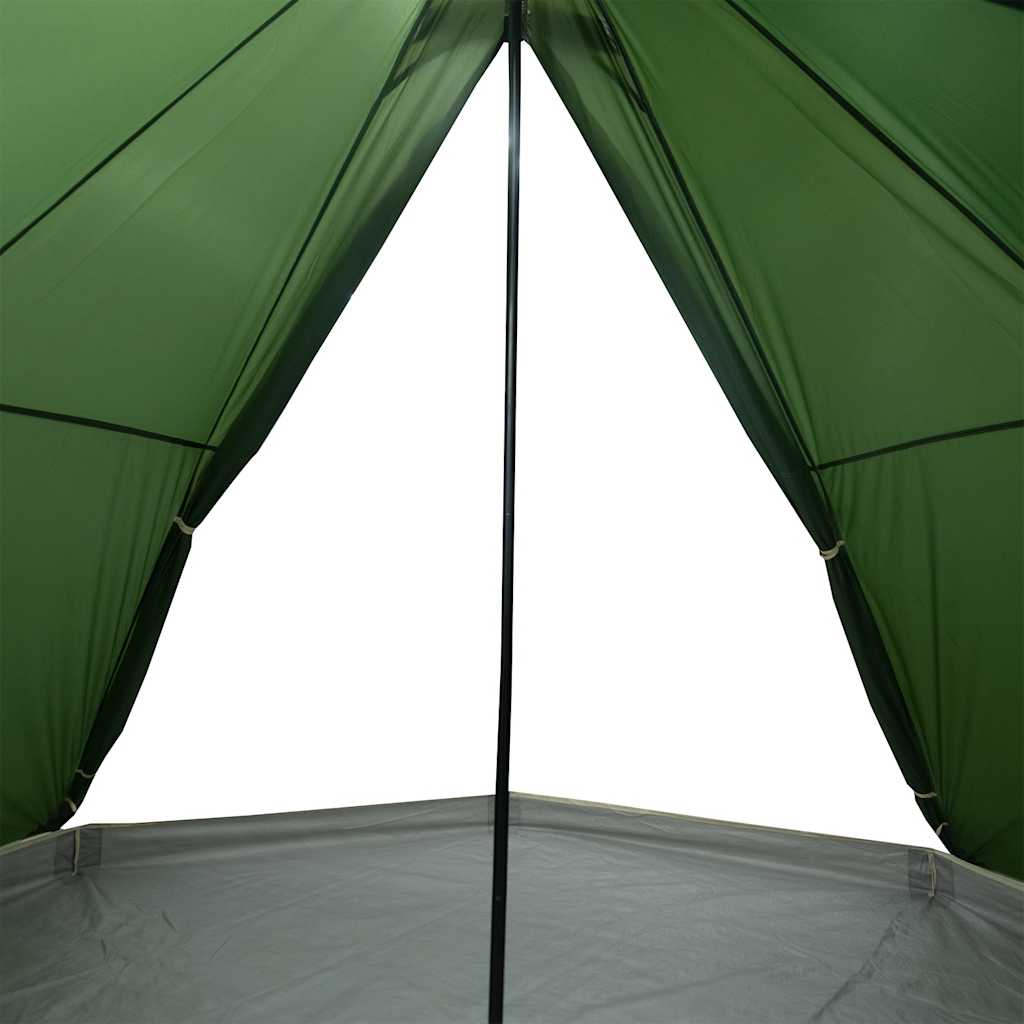 Tipi-Telt For Camping 8 Personer Grønn Vanntett
