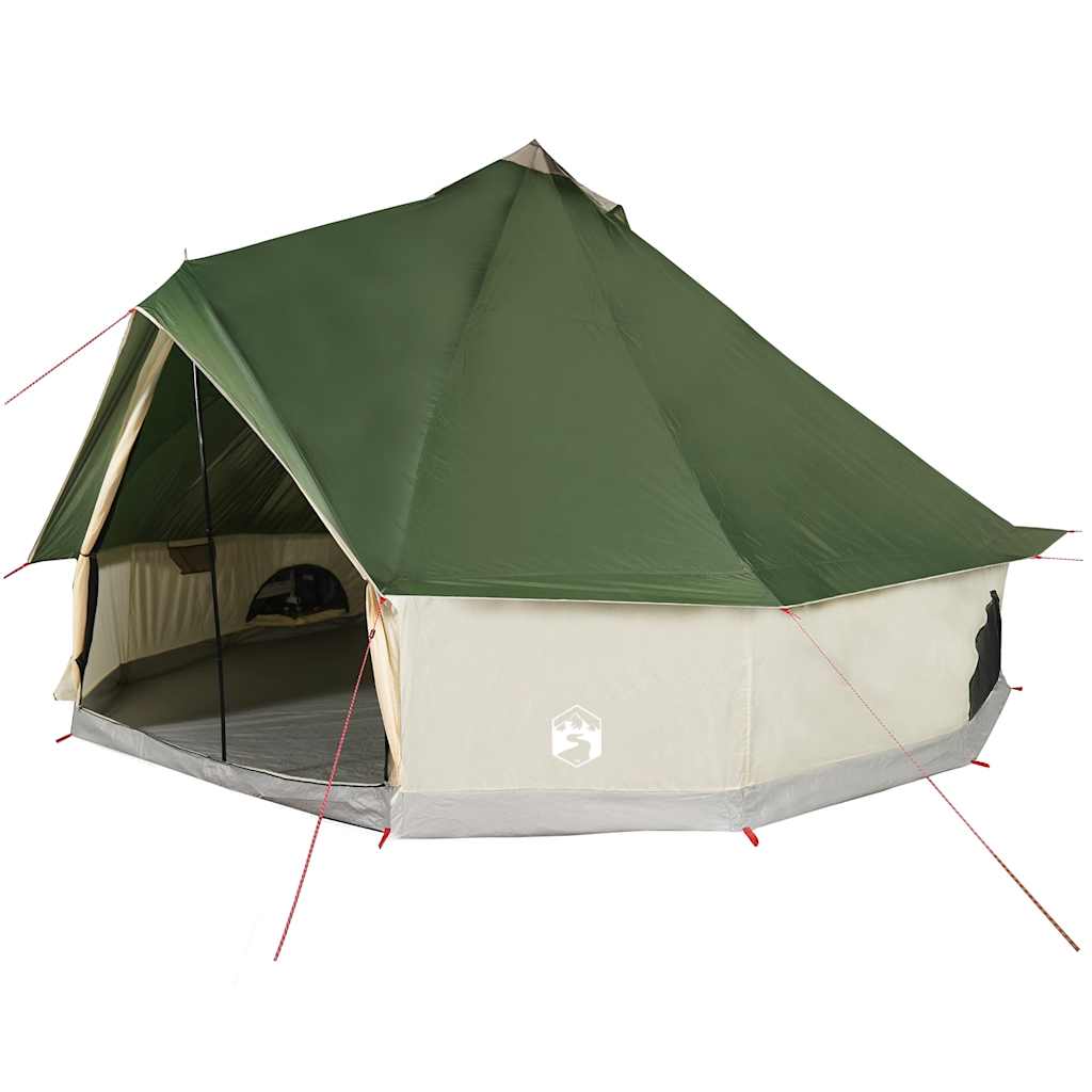Tipi-Telt For Camping 6 Personer Grønn Vanntett