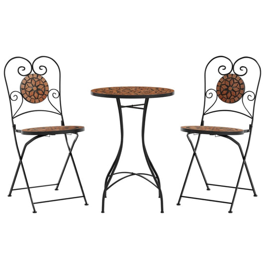 Bistrobord Med Mosaikk Terrakotta Jern Og Keramikk