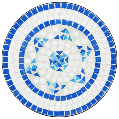 Bistrobord Med Mosaikk Blå Og Hvit Jern Og Keramikk