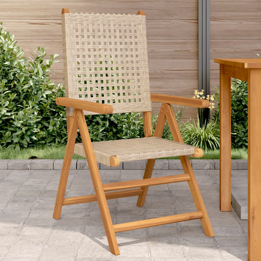 Hagestoler 2 Stk Beige Heltre Akasie Og Polyrotting