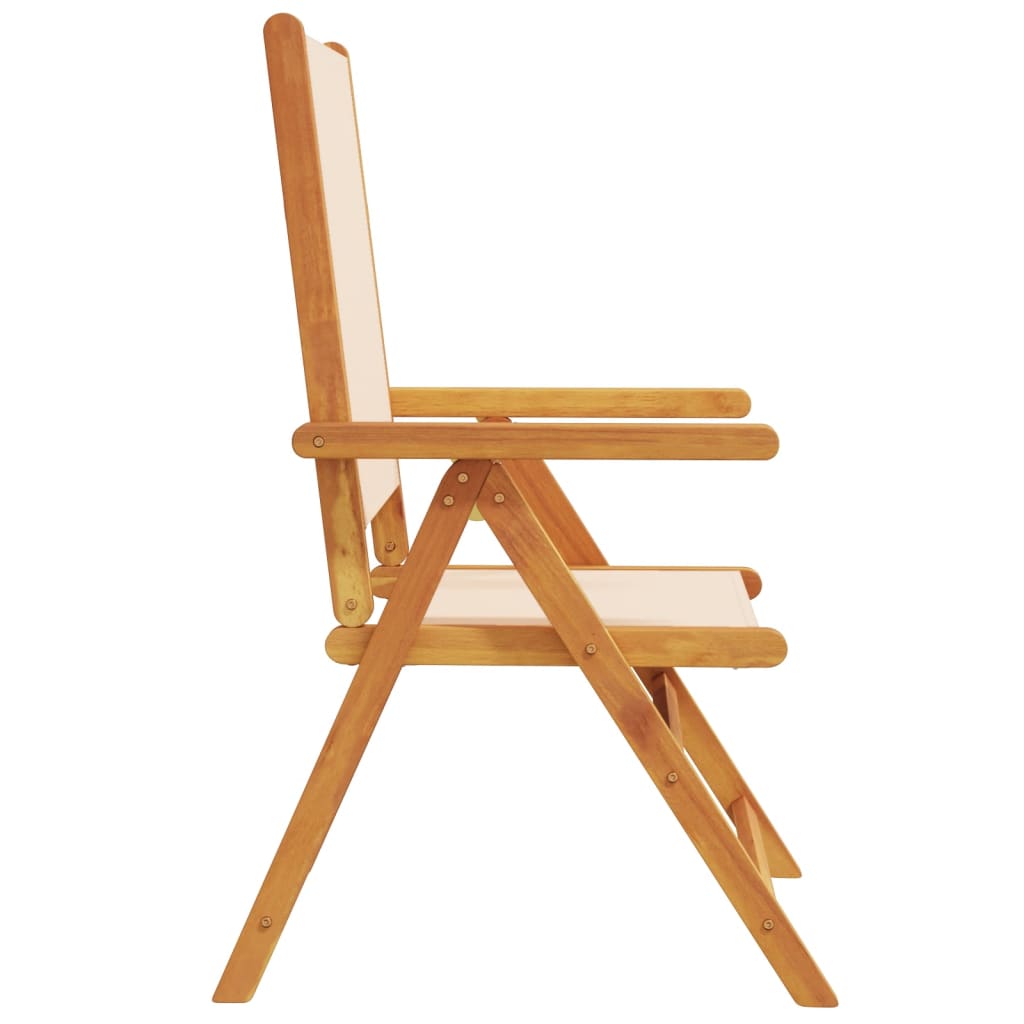 Hagestoler 2 Stk Beige Heltre Akasie Og Stoff