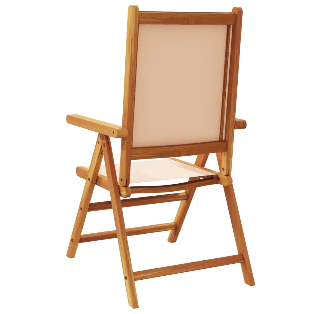 Hagestoler 2 Stk Beige Heltre Akasie Og Stoff