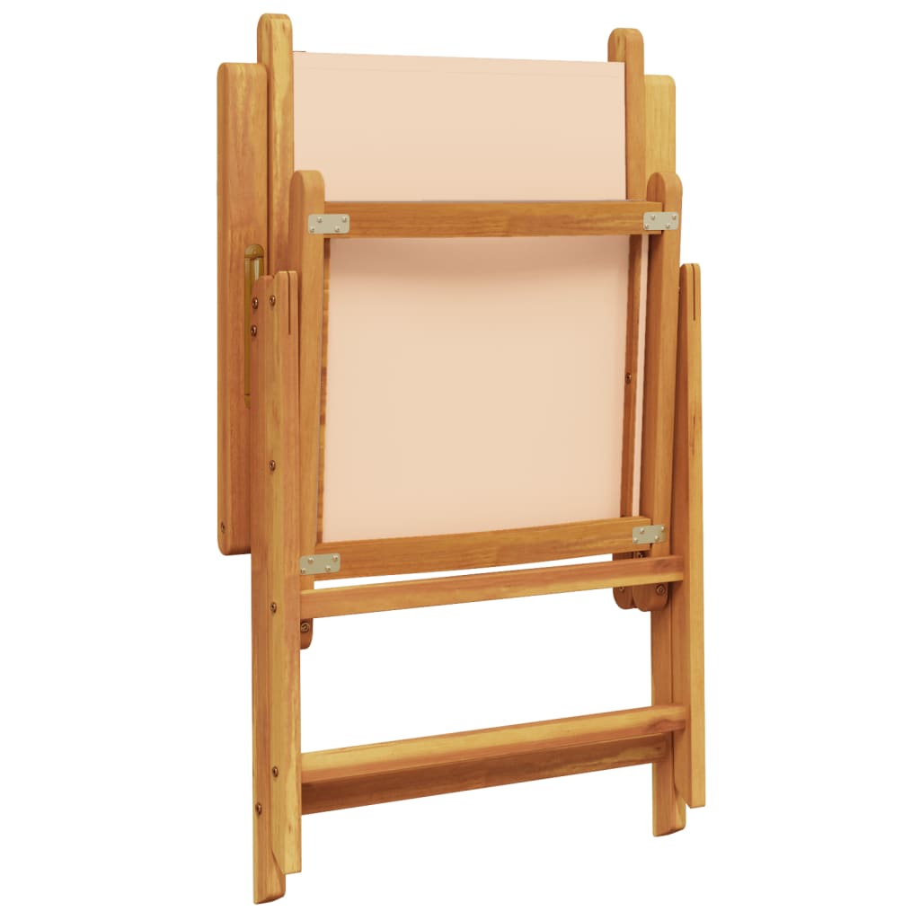 Hagestoler 2 Stk Beige Heltre Akasie Og Stoff