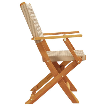 Hagestoler 2 Stk Beige Heltre Akasie Og Polyrotting