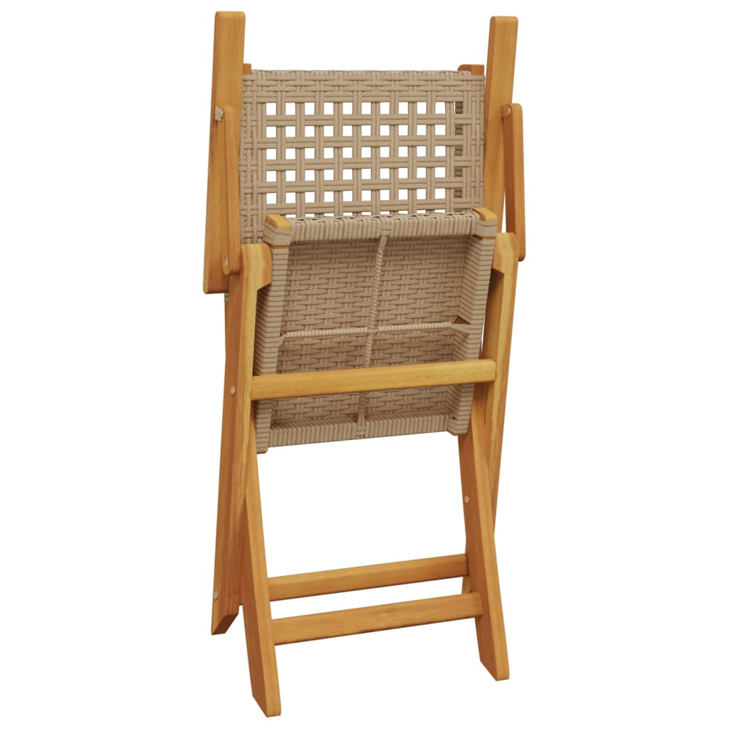Hagestoler 2 Stk Beige Heltre Akasie Og Polyrotting