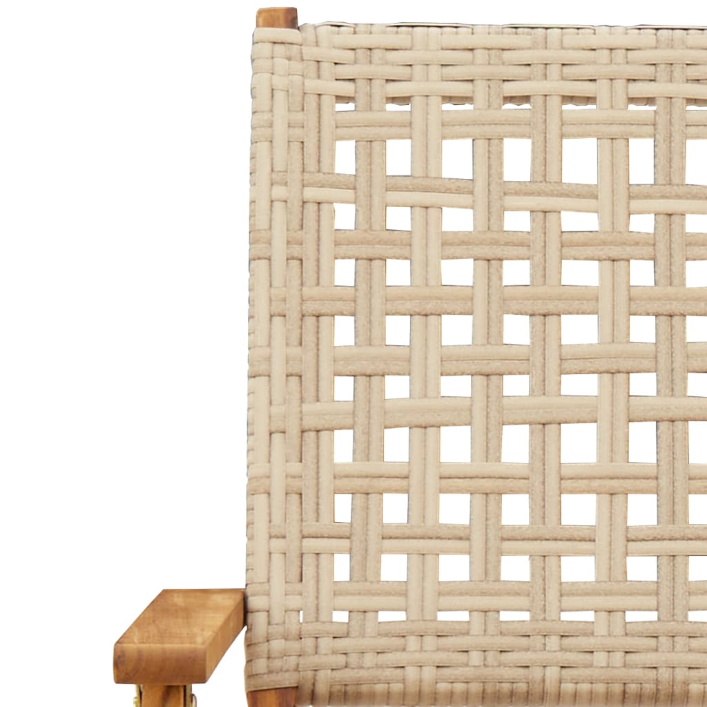 Hagestoler 2 Stk Beige Heltre Akasie Og Polyrotting