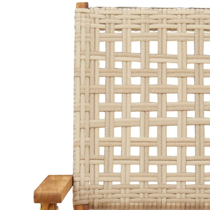 Hagestoler 2 Stk Beige Heltre Akasie Og Polyrotting