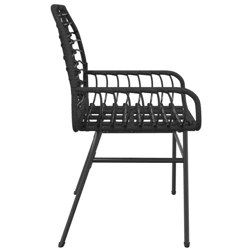Hagestoler 2 Stk Svart Polyrotting