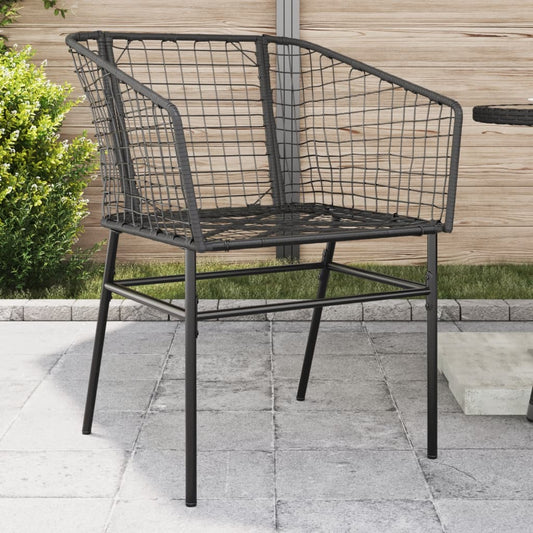 Hagestoler 2 Stk Svart Polyrotting