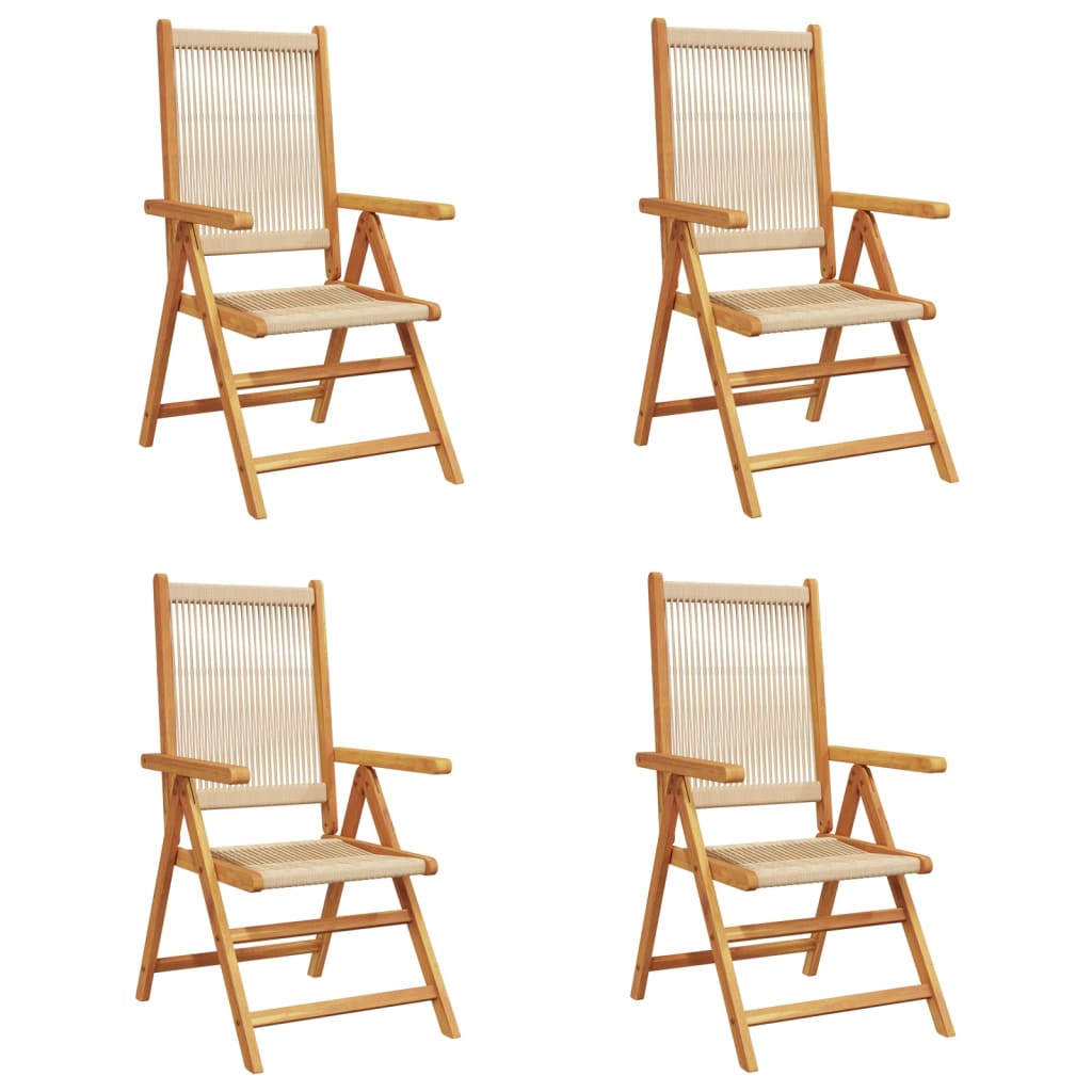 Lenestoler For Hage 4 Stk Beige Heltre Akasie