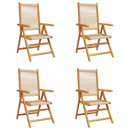 Lenestoler For Hage 4 Stk Beige Heltre Akasie